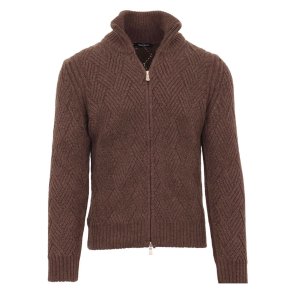 GRAN SASSO Cardigan Vaffel Cappuccino 