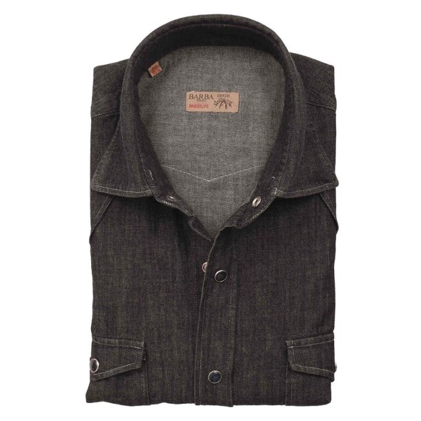 Barba Skjorte Dandylife Denim Sort