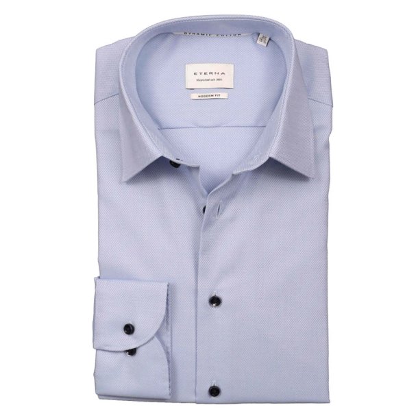 Eterna Skjorte Modern Fit Struktur Lysebl�