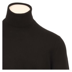 GRAN SASSO Rullekrave Extrafine Merino Sort