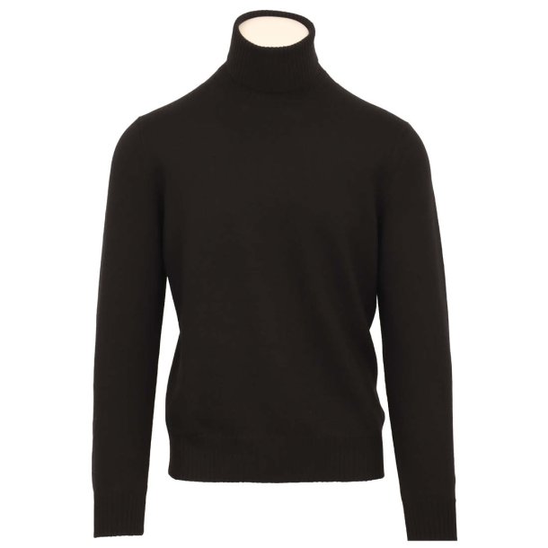 GRAN SASSO Rullekrave Extrafine Merino Sort