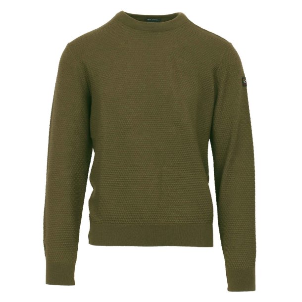 PAUL &amp; SHARK Strik Struktur Oliven