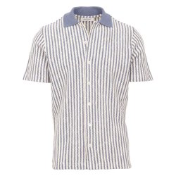 GRAN SASSO Polo Gennemknappet Stribet Bl�