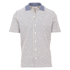 GRAN SASSO Polo Gennemknappet Stribet Bl�