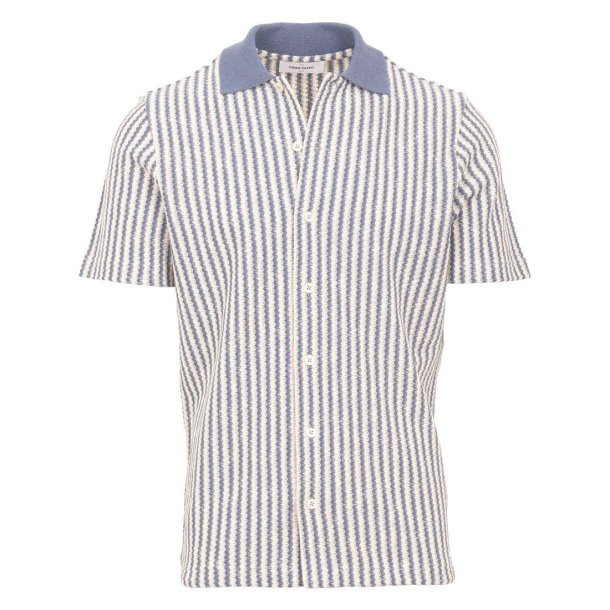 GRAN SASSO Polo Gennemknappet Stribet Bl�