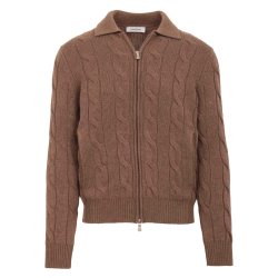 GRAN SASSO Cardigan Kabel Cappuccino 