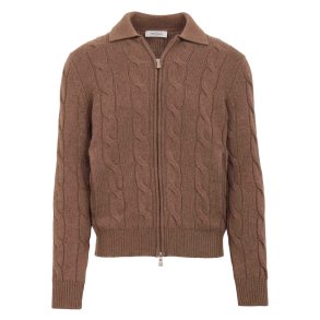 GRAN SASSO Cardigan Kabel Cappuccino 