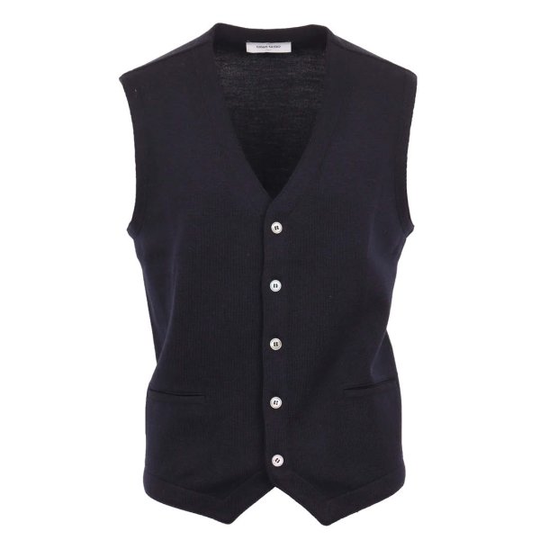 GRAN SASSO Strik Vest Navy