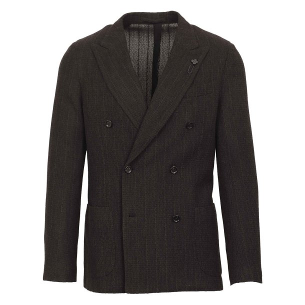 LARDINI Jakke Dobbeltradet Dark Brown
