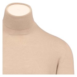 GRAN SASSO Rullekrave Merino Stretch Beige 