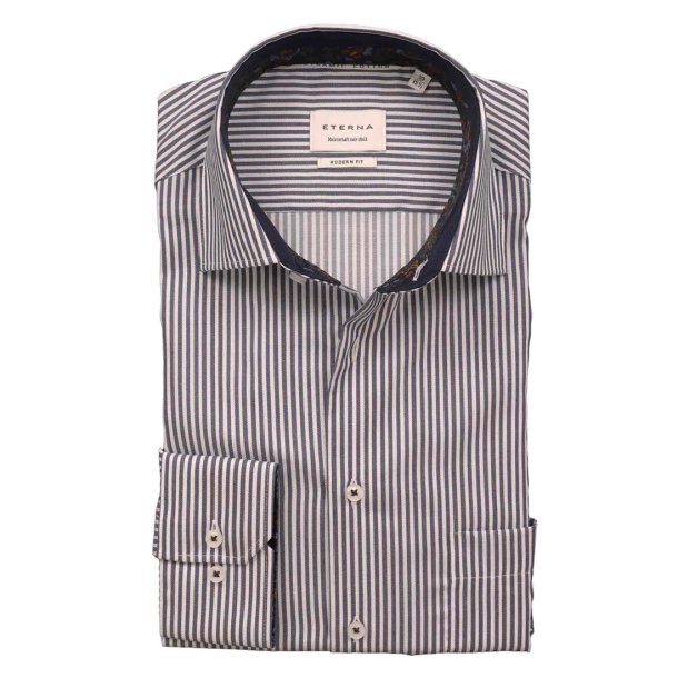 ETERNA Skjorte Modern Fit Stribet Navy