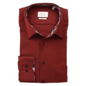 ETERNA Skjorte Modern Fit Heavy Twill Bordeaux