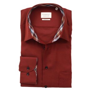 ETERNA Skjorte Comfort Fit Heavy Twill Bordeaux