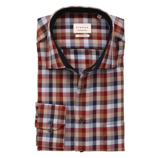 ETERNA Skjorte Comfort Fit Heavy Twill Ternet Navy