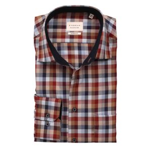 ETERNA Skjorte Modern Fit Heavy Twill Ternet Navy