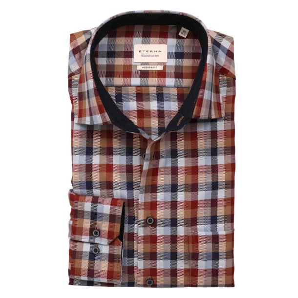 ETERNA Skjorte Modern Fit Heavy Twill Ternet Navy