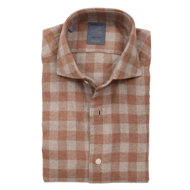 BARBA Skjorte Dandylife Flannel Ternet Brun | Gr
