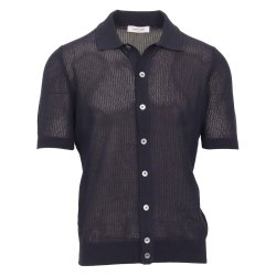 GRAN SASSO Polo Gennemknappet Navy