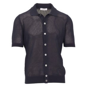 GRAN SASSO Polo Gennemknappet Navy