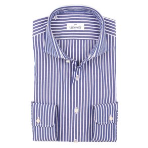 ALESSANDRO GHERARDI Skjorte Techno Strib Bl | Hvid