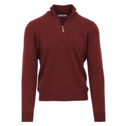 GRAN SASSO Half Zip Bordeaux Melange
