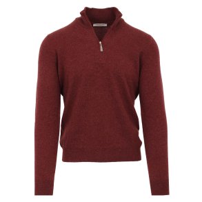 GRAN SASSO Half Zip Bordeaux Melange