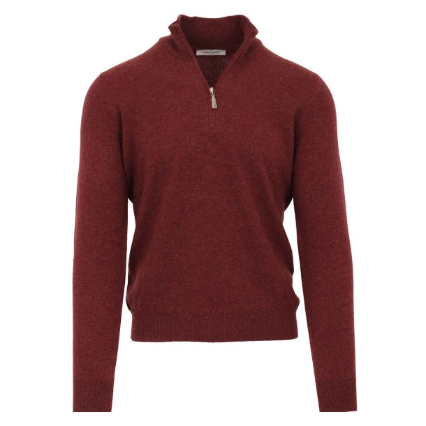GRAN SASSO Half Zip Bordeaux Melange