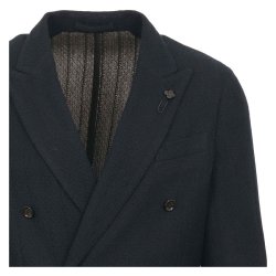 LARDINI Jakke Dobbeltradet Navy