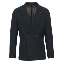LARDINI Jakke Dobbeltradet Navy