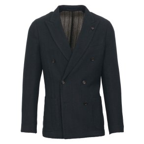 LARDINI Jakke Dobbeltradet Navy