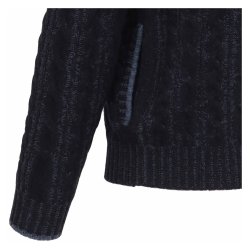 FEDELI Cardigan Kabel Uld | Cashmere Navy