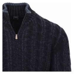 FEDELI Cardigan Kabel Uld | Cashmere Navy