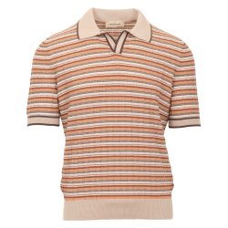 GRAN SASSO Open Collar Retro Stribet