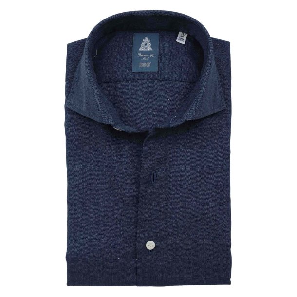 FINAMORE Skjorte Sildeben Mrk Indigo