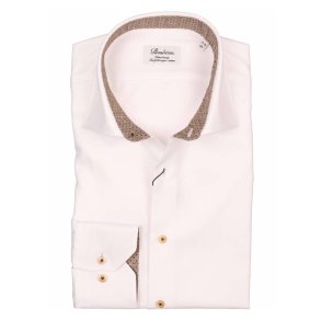 STENSTRM'S Skjorte Fitted Twill Kontrast Hvid