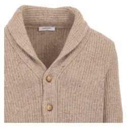 GRAN SASSO Cardigan Donegal Sand
