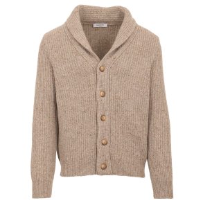 GRAN SASSO Cardigan Donegal Sand