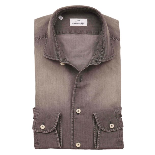 ALESSANDRO GHERARDI Skjorte Denim Vasket Gr�