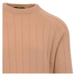 GRAN SASSO Strik Cashmere Struktur Strib Camel