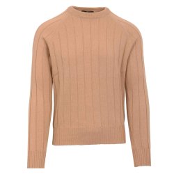 GRAN SASSO Strik Cashmere Struktur Strib Camel