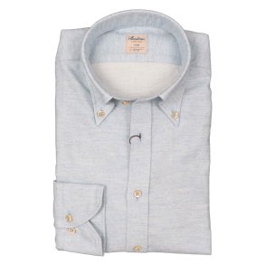 STENSTRM'S Skjorte Fitted Button Down Flannel Lys Bl