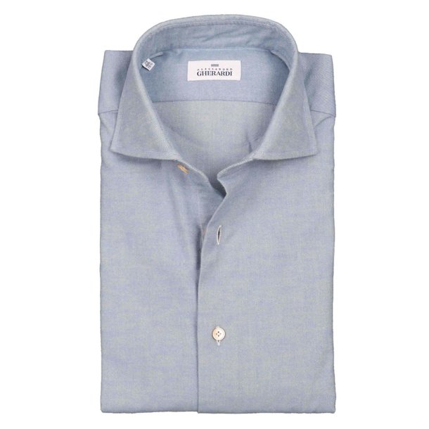 ALESSANDRO GHERARDI Skjorte Flannel Lysebl