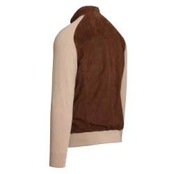 BARBA Jakke Hybrid Ruskind | Strik Brun | Sand