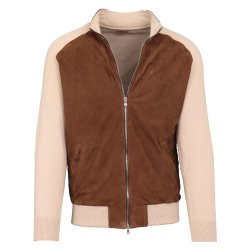 BARBA Jakke Hybrid Ruskind | Strik Brun | Sand