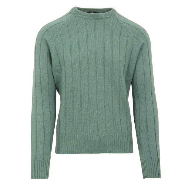 GRAN SASSO Strik Cashmere Struktur Strib Jade