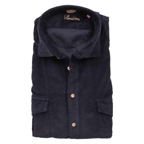 STENSTR�M'S Skjorte Regular Fl�jl Navy