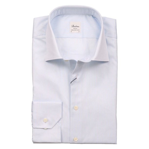STENSTR�M'S Skjorte Regular Extra Long Sleeve Kadetstribet