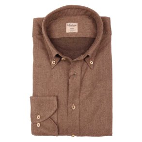 STENSTRM'S Skjorte Fitted Flannel Brun