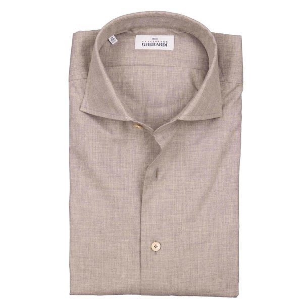 ALESSANDRO GHERARDI Skjorte Chambray Kold Beige