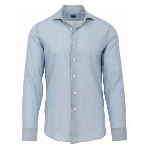 FEDELI Skjorte Sean Denim Lys Indigo